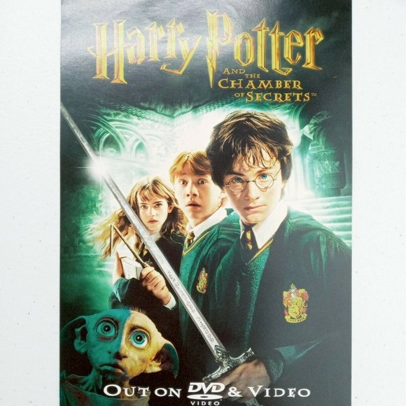 Harry Potter Store Display Banner Promo Chamber Secrets UK DVD Flags Vintage New - Picture 2 of 9